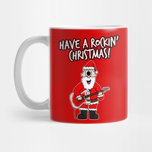 Have A Rockin' Christmas Santa Guitarist Electric Guitar Mug